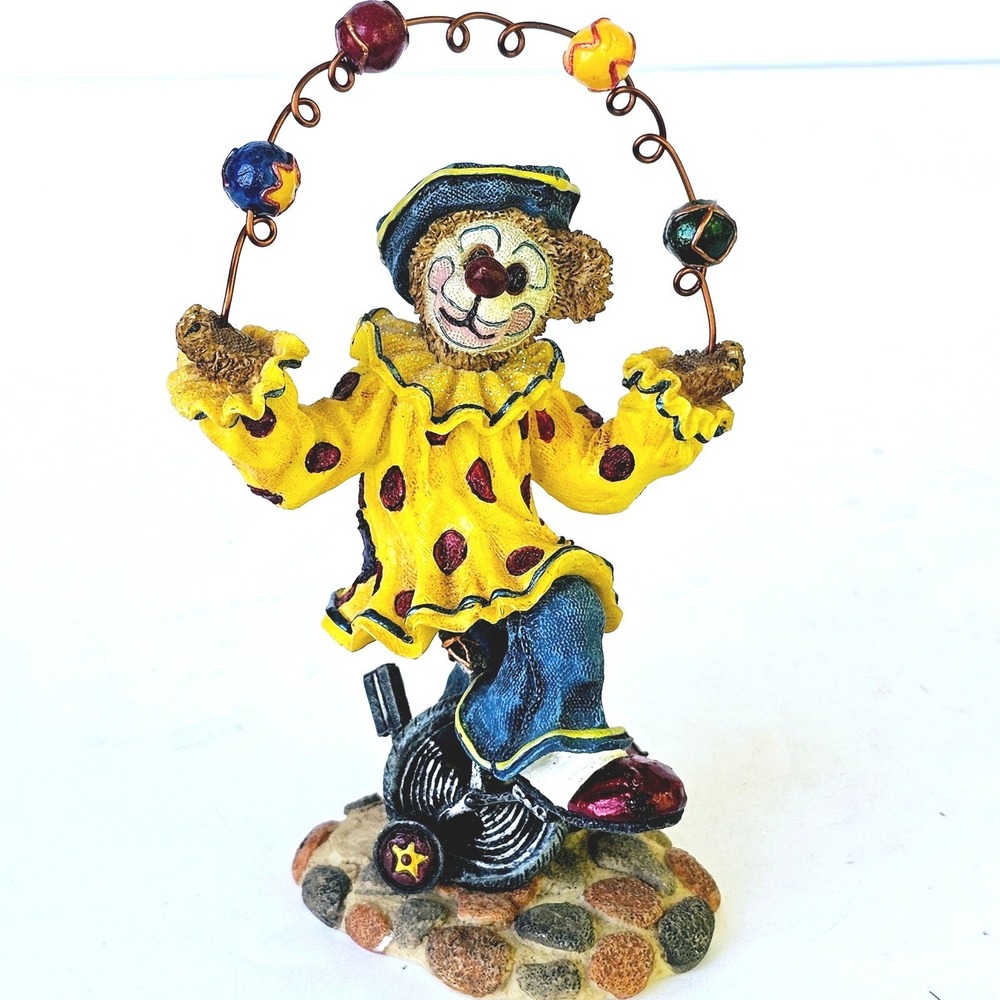 2000 Boyds Bears Gizmoe Lifes A Juggle Clown Unicycle Figurine Circus Nostalgic